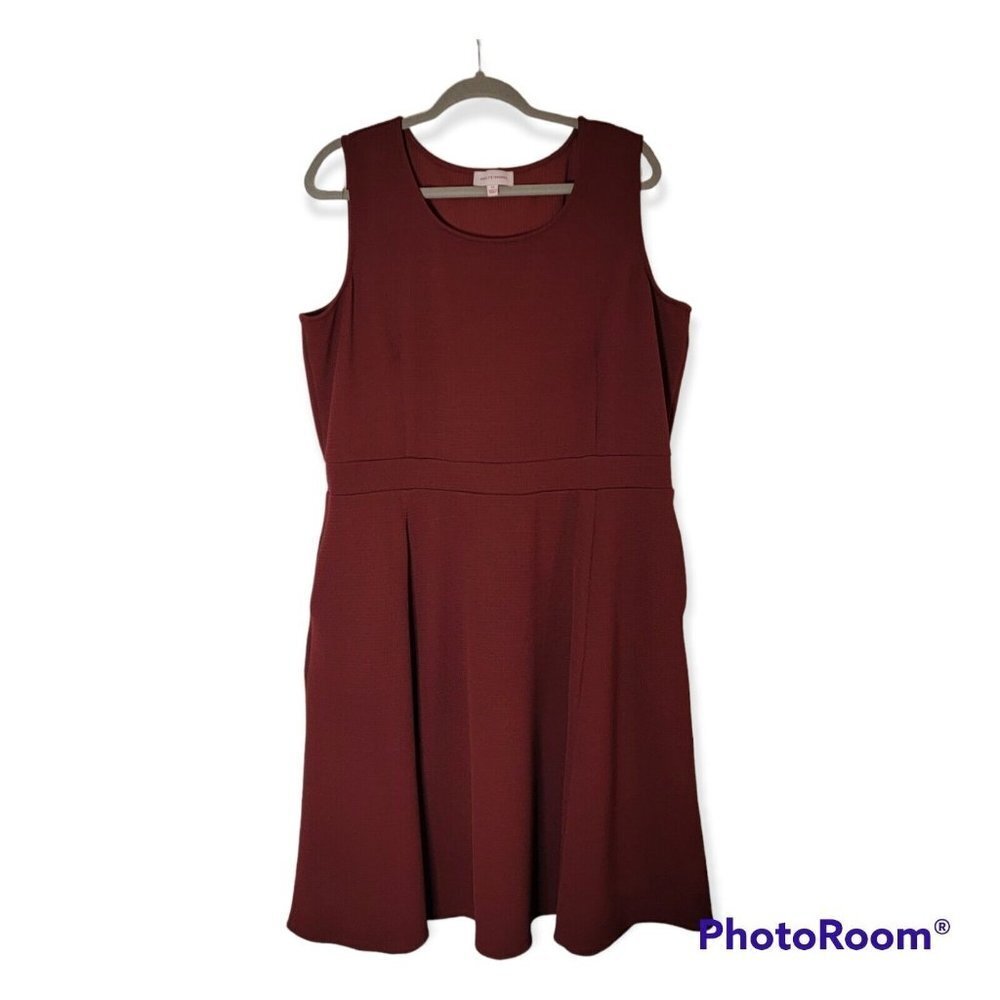 Molly Isadora Red Sleeveless A line  Dress with Pockets size 2X